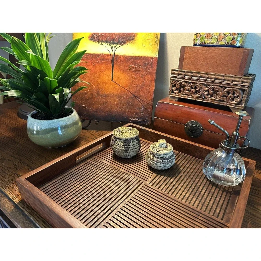 Set of Miniature Hand‑Woven Native American Lidded Baskets—Natural Fiber Baskets